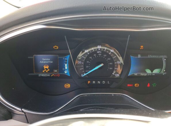 3FA6P0LU2JR221238 2018 FORD FUSION Белый Вид щитка приборов
