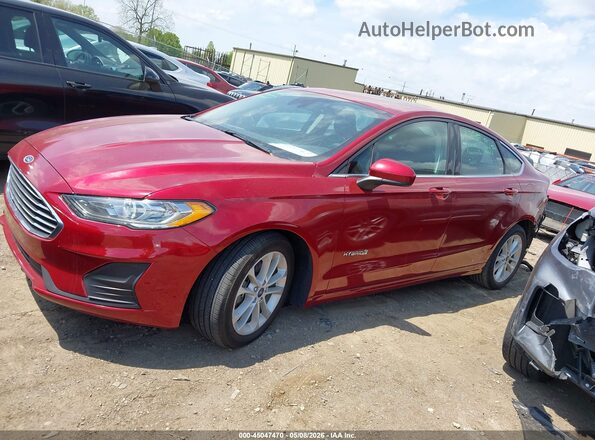 3FA6P0LU2KR131461 2019 FORD FUSION HYBRID Красный Панорамный вид салона 360°