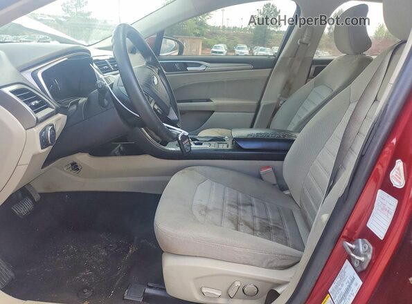 3FA6P0LU2KR256914 2019 FORD FUSION Красный Вид салона спереди