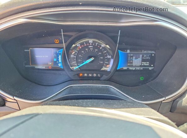 3FA6P0LU3HR217077 2017 FORD FUSION Белый Вид щитка приборов