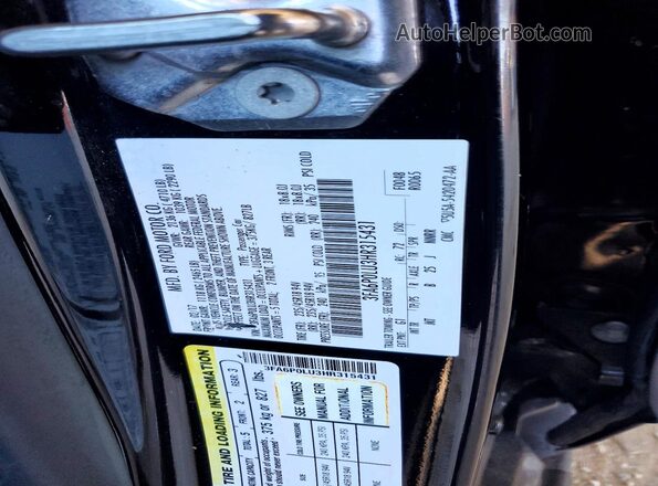 3FA6P0LU3HR315431 2017 FORD FUSION Black Widok komory silnika