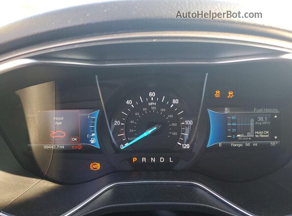 3FA6P0LU3JR208658 2018 FORD FUSION Серебряный Вид щитка приборов