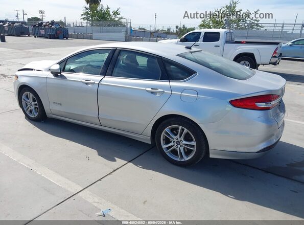 3FA6P0LU3JR269539 2018 FORD FUSION HYBRID Silver Trasero izquierdo