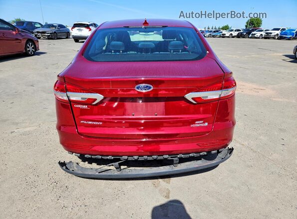 3FA6P0LU3KR222545 2019 FORD FUSION Красный Вид сзади