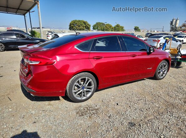 3FA6P0LU4HR157990 2017 FORD FUSION Красный Задняя правая четверть