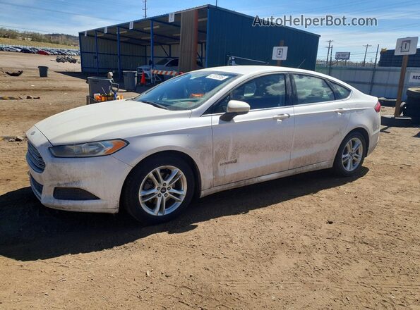 3FA6P0LU5JR265346 2018 FORD FUSION Белый Передняя левая четверть