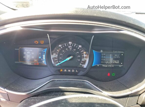 3FA6P0LU7HR400210 2017 FORD FUSION Белый Вид щитка приборов