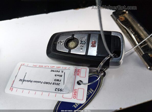3FA6P0LU7JR131972 2018 FORD FUSION HYBRID Black Առջևի վահանակի տեսք