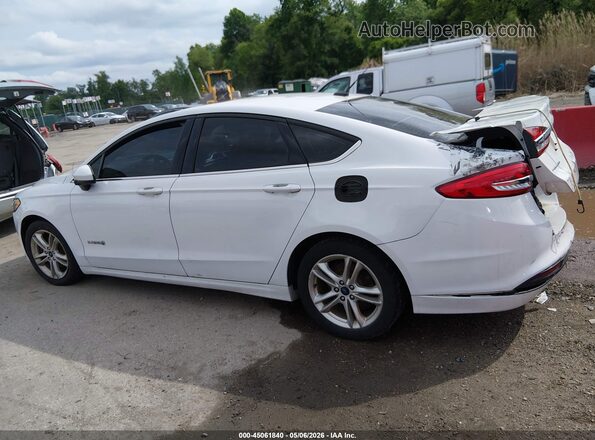 3FA6P0LU7JR169153 2018 FORD FUSION HYBRID Белый Вид задней части салона