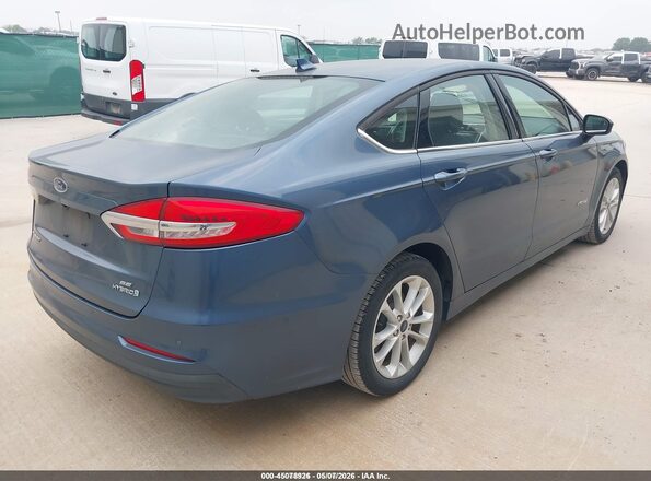 3FA6P0LU7KR190845 2019 FORD FUSION HYBRID Blue Trasero derecho