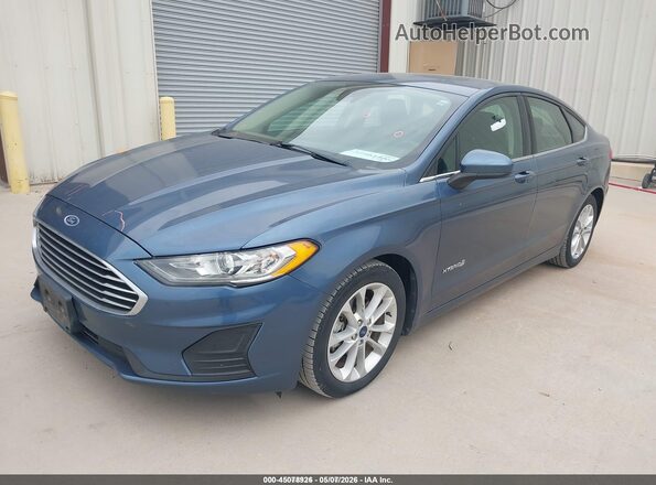 3FA6P0LU7KR190845 2019 FORD FUSION HYBRID Blue Vista tres cuartos delantera izquierda