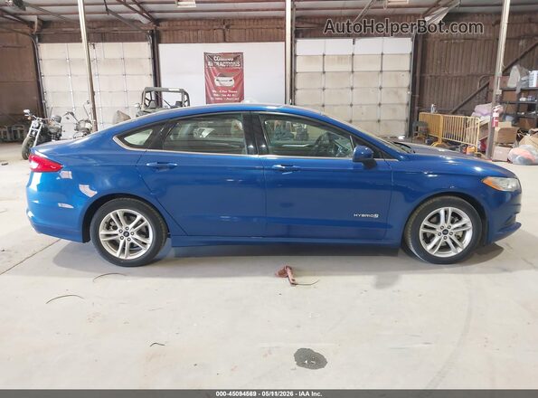 3FA6P0LU8JR212723 2018 FORD FUSION HYBRID Blue 