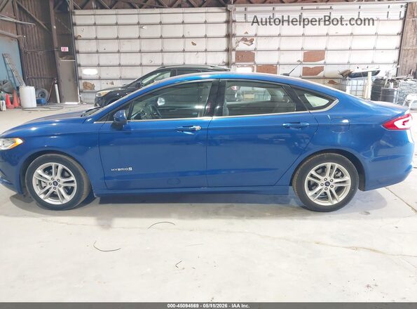 3FA6P0LU8JR212723 2018 FORD FUSION HYBRID Blue 
