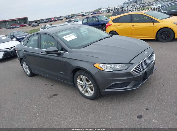 3FA6P0LU9JR232429 2018 FORD FUSION HYBRID Серый Передняя правая четверть