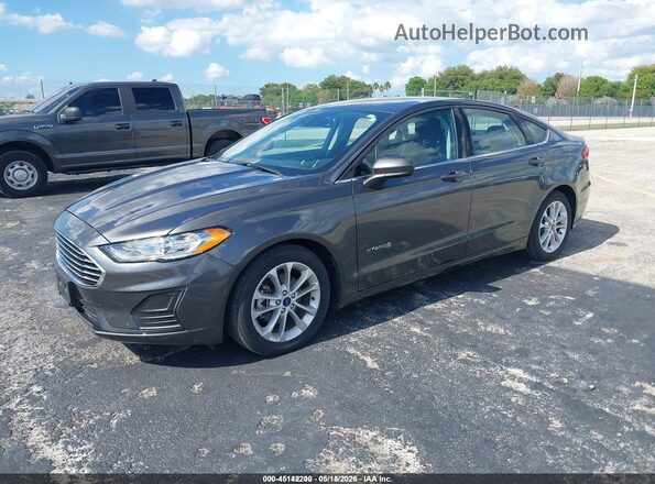 3FA6P0LU9KR149536 2019 FORD FUSION HYBRID Gray Przód lewy
