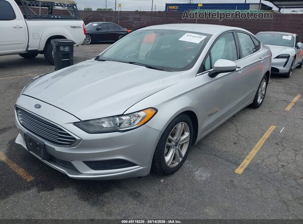 3FA6P0LUXJR198355 2018 FORD FUSION HYBRID Silver Передня ліва чверть
