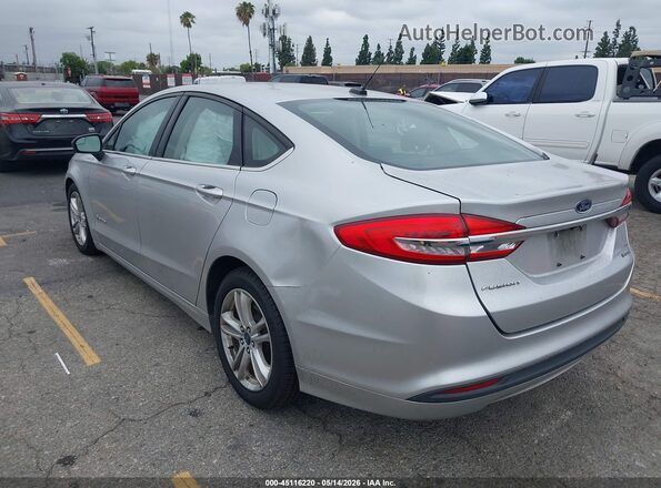 3FA6P0LUXJR198355 2018 FORD FUSION HYBRID Silver Задня ліва чверть