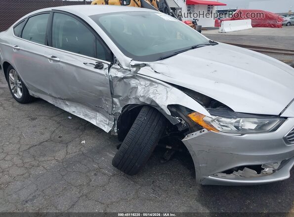 3FA6P0LUXJR198355 2018 FORD FUSION HYBRID Silver Вид спереду
