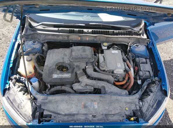 3FA6P0LUXKR226981 2019 FORD FUSION HYBRID Синий Вид сзади