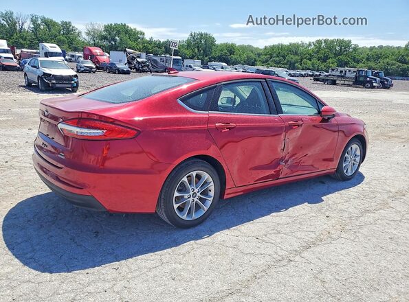 3FA6P0LUXLR126431 2020 FORD FUSION Red Задня права чверть