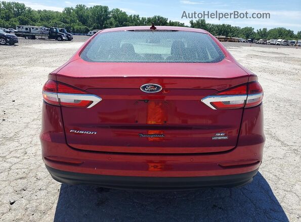 3FA6P0LUXLR126431 2020 FORD FUSION Red Вид ззаду