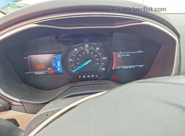 3FA6P0MU4KR123747 2019 FORD FUSION Синий Вид щитка приборов
