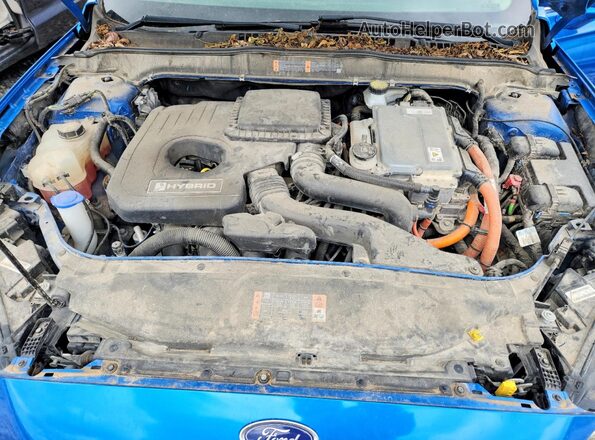 3FA6P0MU4KR123747 2019 FORD FUSION Синий Вид задней части салона