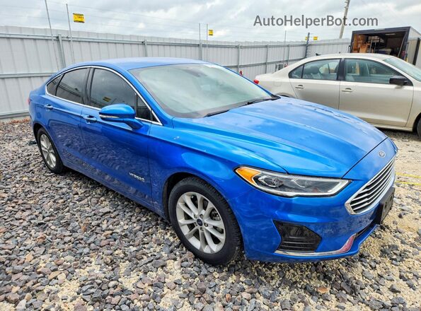 3FA6P0MU4KR123747 2019 FORD FUSION Синий Передняя правая четверть