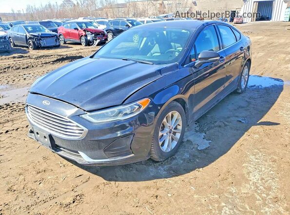 3FA6P0MU5LR129753 2020 FORD FUSION Черный Передняя левая четверть
