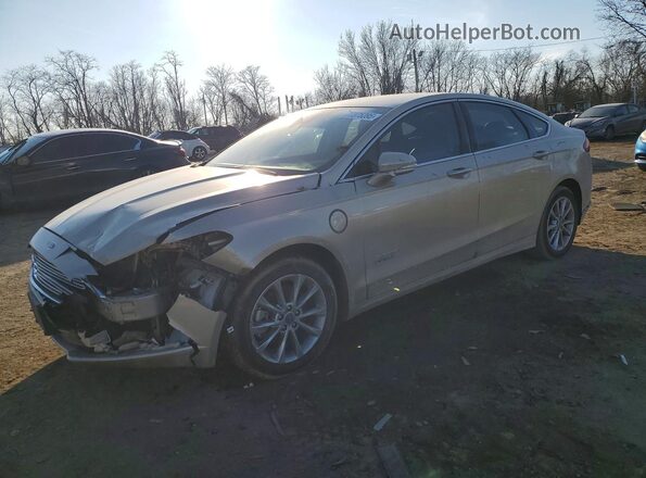 3FA6P0PU1JR106544 2018 FORD FUSION Бежевый Передняя левая четверть