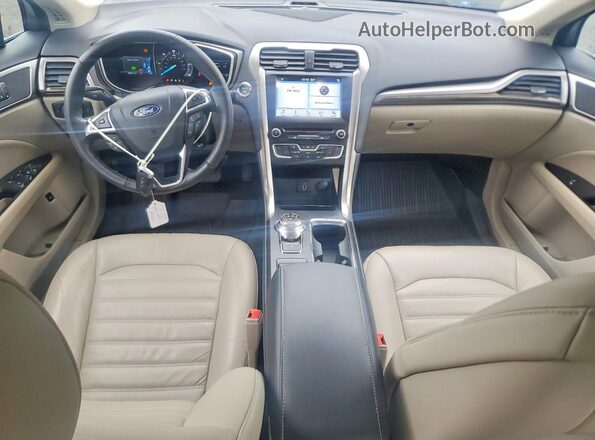 3FA6P0PU2JR196254 2018 FORD FUSION Синий Вид панели приборов