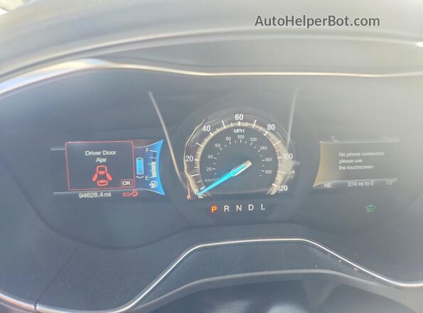 3FA6P0RU2GR163583 2016 FORD FUSION Красный Вид щитка приборов
