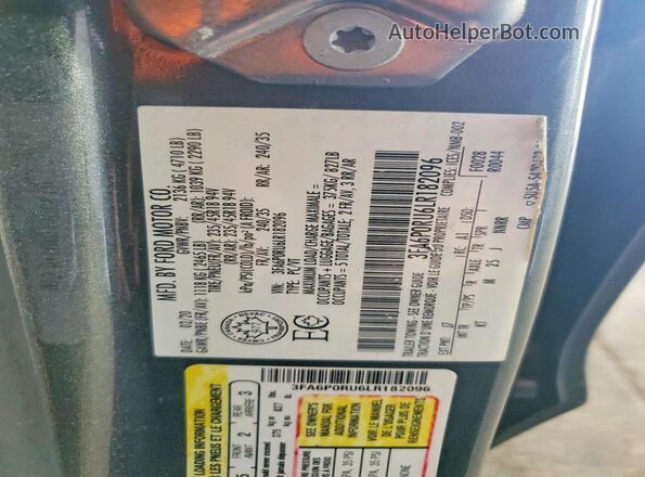 3FA6P0RU6LR182096 2020 FORD FUSION Gray Вид підкапотного простору