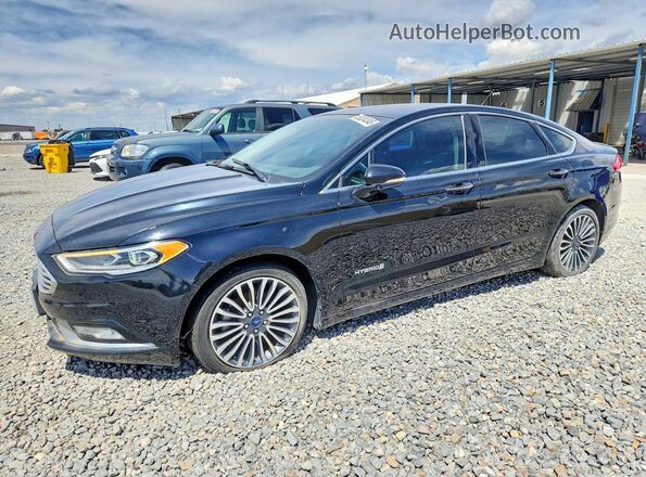 3FA6P0RUXHR356761 2017 FORD FUSION Black Передня ліва чверть