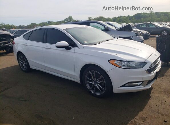 3FA6P0T94HR320312 2017 FORD FUSION Белый Передняя правая четверть