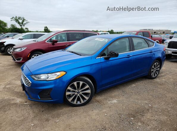 3FA6P0T96LR260204 2020 FORD FUSION Blue Առջևի ձախ երեք քառորդ տեսարան