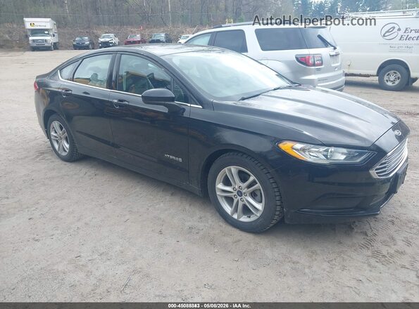 3FA6P0UU1JR278982 2018 FORD FUSION HYBRID Черный Передняя правая четверть