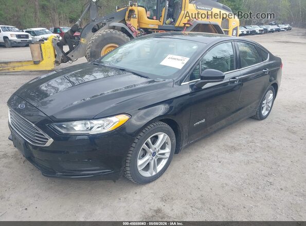 3FA6P0UU1JR278982 2018 FORD FUSION HYBRID Черный Вид спереди