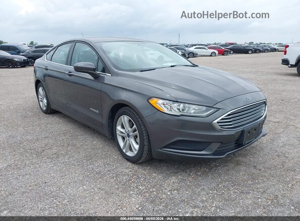 3FA6P0UU4JR235785 2018 FORD FUSION HYBRID Серый Передняя правая четверть