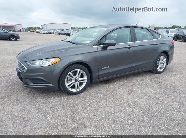 3FA6P0UU4JR235785 2018 FORD FUSION HYBRID Серый Передняя левая четверть
