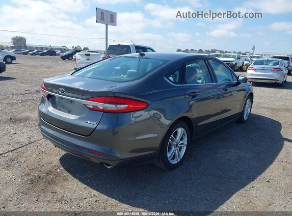 3FA6P0UU4JR278765 2018 FORD FUSION HYBRID Серый Задняя правая четверть