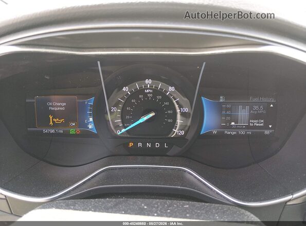 3FA6P0UU4JR281939 2018 FORD FUSION HYBRID Silver Vista de los asientos traseros