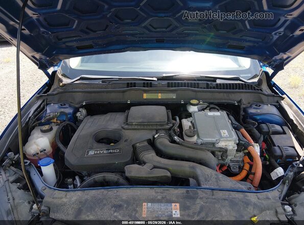 3FA6P0UU5JR282047 2018 FORD FUSION HYBRID Синий Вид сзади
