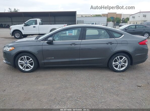 3FA6P0UU7JR235750 2018 FORD FUSION HYBRID Gray Vista interior de 360 grados
