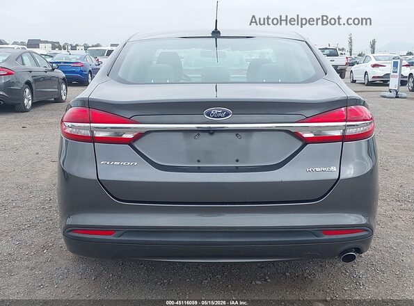3FA6P0UU7JR235750 2018 FORD FUSION HYBRID Gray 