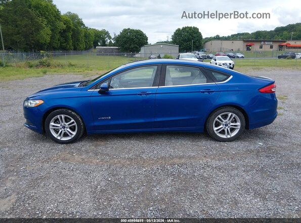 3FA6P0UU7JR254492 2018 FORD FUSION HYBRID Синий Панорамный вид салона 360°