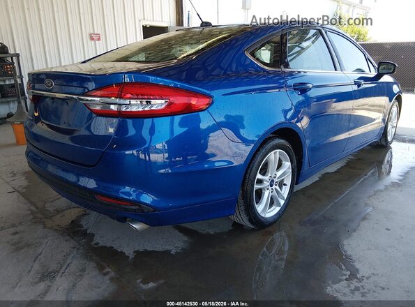 3FA6P0UU8JR235921 2018 FORD FUSION HYBRID Синий Задняя правая четверть