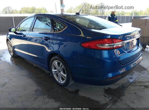 3FA6P0UU8JR235921 2018 FORD FUSION HYBRID Синий Задняя левая четверть