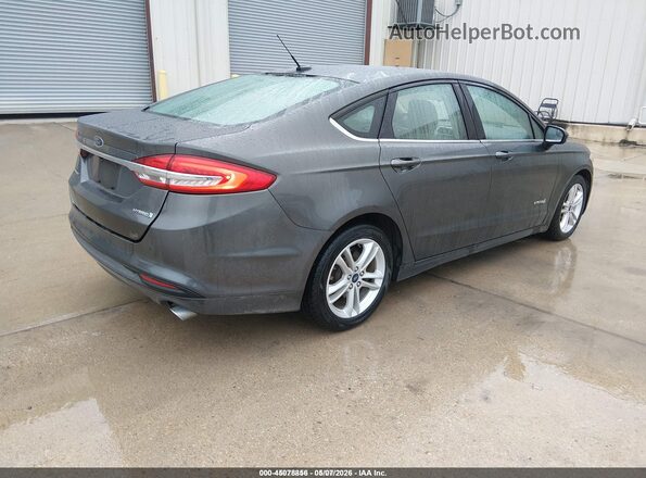 3FA6P0UU8JR273679 2018 FORD FUSION HYBRID Серый Задняя правая четверть
