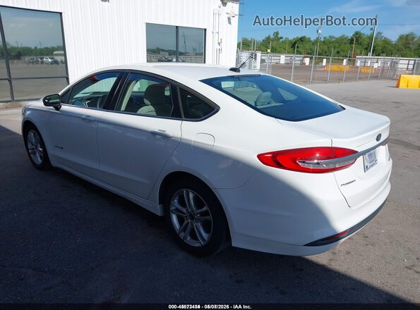 3FA6P0UU9JR235958 2018 FORD FUSION HYBRID White Հետևի ձախ